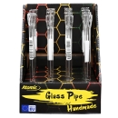 Atomic Glas Pfeife Pipe Basic 12,5cm Durchmesser 7mm Transparent